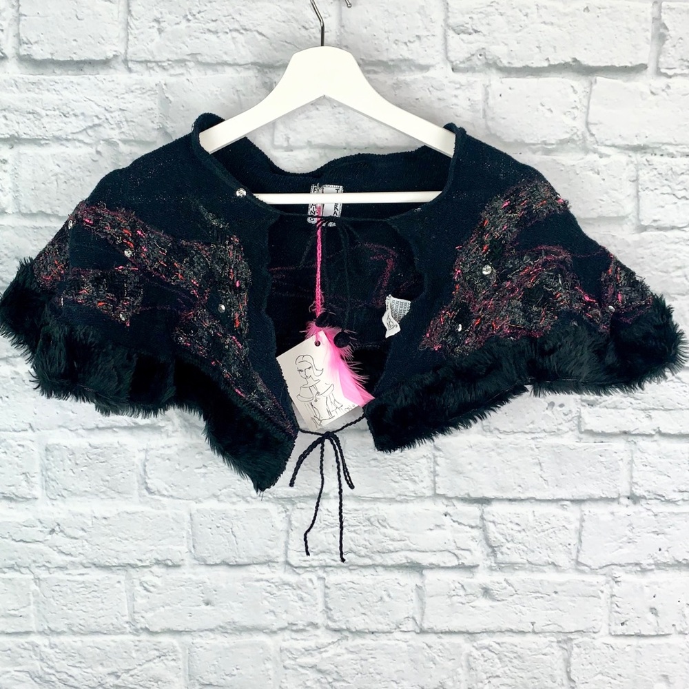 LF Flamingo Therapy Beaded Embellished Shawl